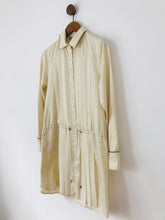 Load image into Gallery viewer, Sportmax Max Mara Women&#39;s Vintage Pleated Long Sleeve Shirt Dress | UK8 | Beige
