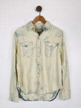 Load image into Gallery viewer, Polo Ralph Lauren Women&#39;s Acid Wash Denim Look Button-Up Shirt | L UK14 | Beige
