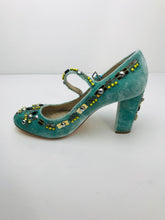 Load image into Gallery viewer, Boden Women&#39;s Embellished Velvet Heels | EU39 UK6 | Blue
