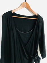 Load image into Gallery viewer, Coast Women&#39;s Wrap Blouse | UK10 | Black
