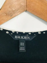 Load image into Gallery viewer, Baukjen Women&#39;s Polka Dot Midi Wrap Dress | UK14 | Black
