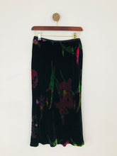 Load image into Gallery viewer, East Women’s Floral Velvet Midi Skirt | UK10 | Black
