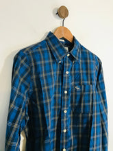 Load image into Gallery viewer, Abercrombie &amp; Fitch Men&#39;s Cotton Check Gingham Button-Up Shirt | M | Blue

