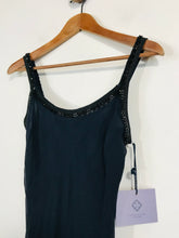 Load image into Gallery viewer, Vera Wang Women&#39;s Silk Maxi Dress NWT | US4 UK8 | Blue
