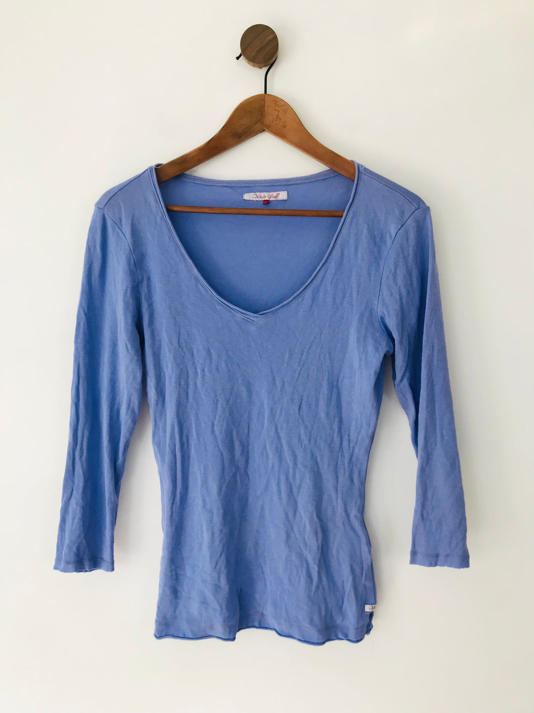 White Stuff Women's Scoop Neck Long Sleeve T-Shirt | UK12 | Blue
