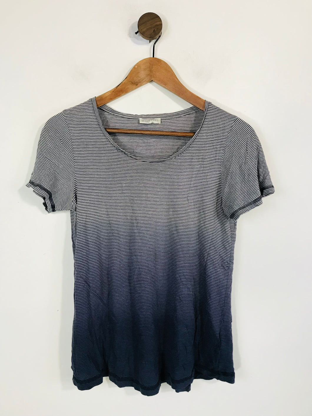 Whistles Women's Striped T-Shirt | UK10 | Blue