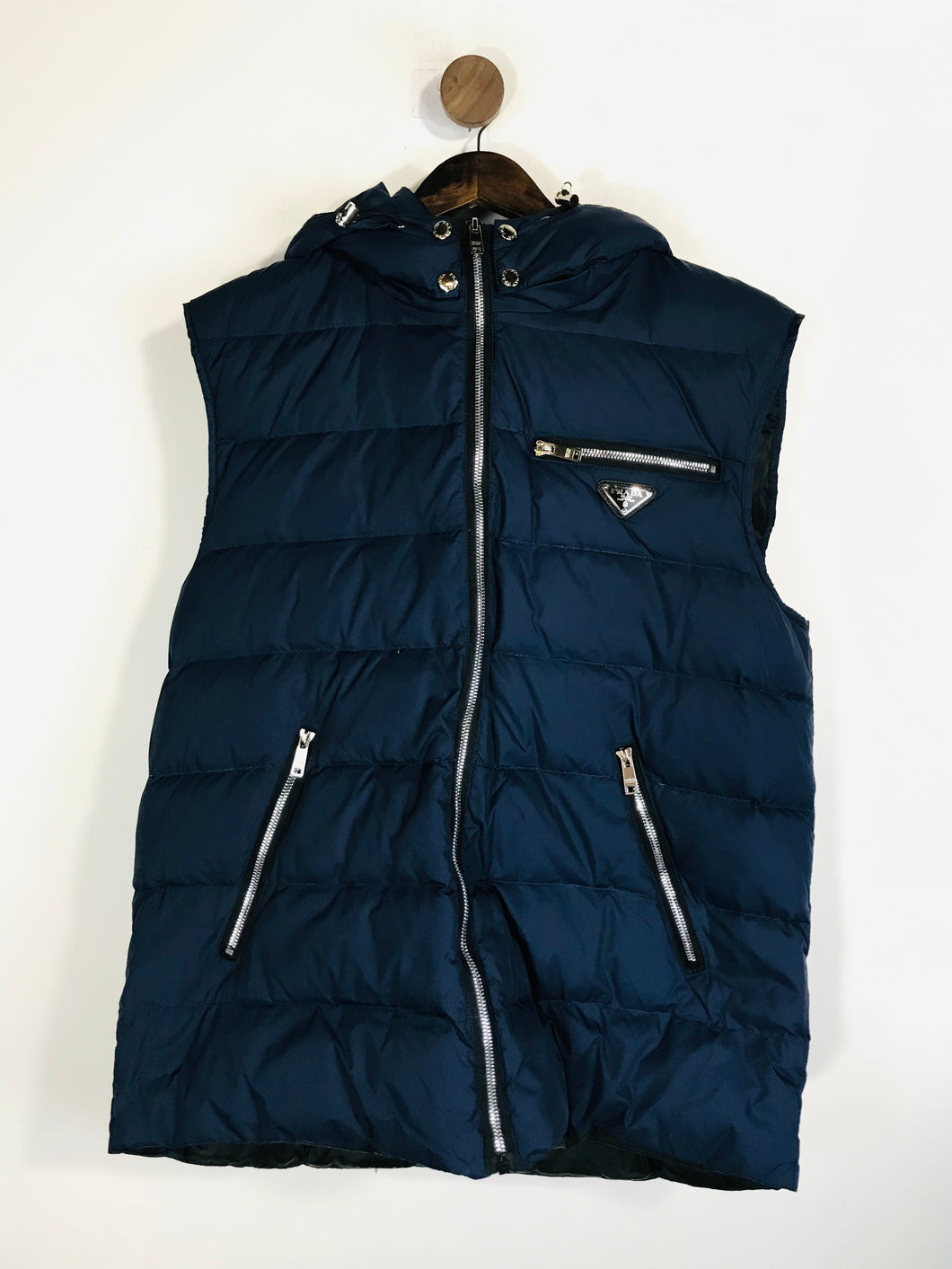 Prada Men's Quilted Gilet Jacket | XXL | Blue