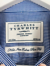 Load image into Gallery viewer, Charles Tyrwhitt Men’s Check Long Sleeve Slim Fit Shirt | 42 XL | Blue
