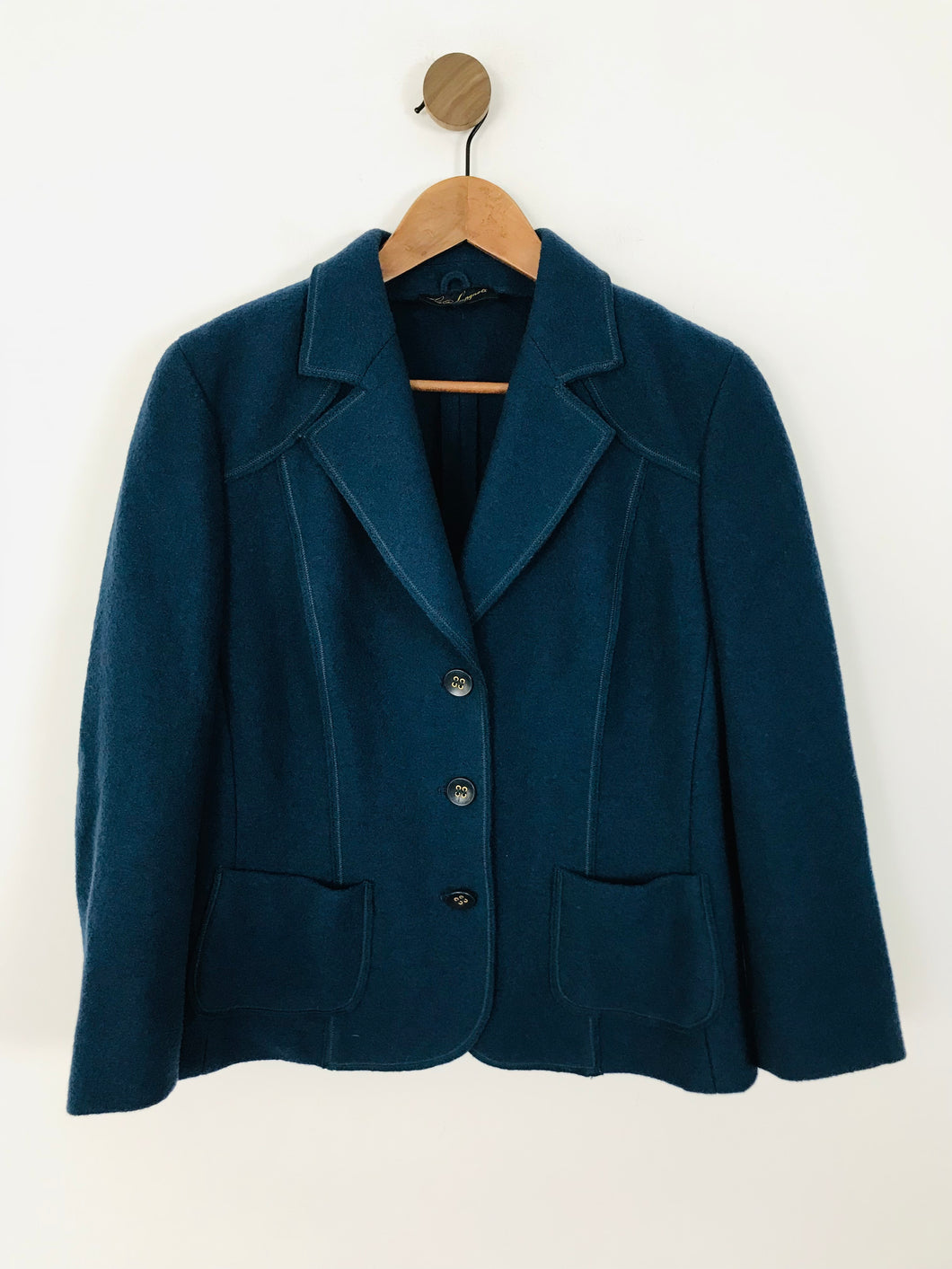 Luisa Spagnoli Women's Wool Blazer Jacket | 46 UK14 | Blue