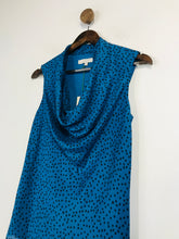 Load image into Gallery viewer, Hobbs Women&#39;s Polka Dot Cowl Neck Tank Top NWT | UK8 | Blue
