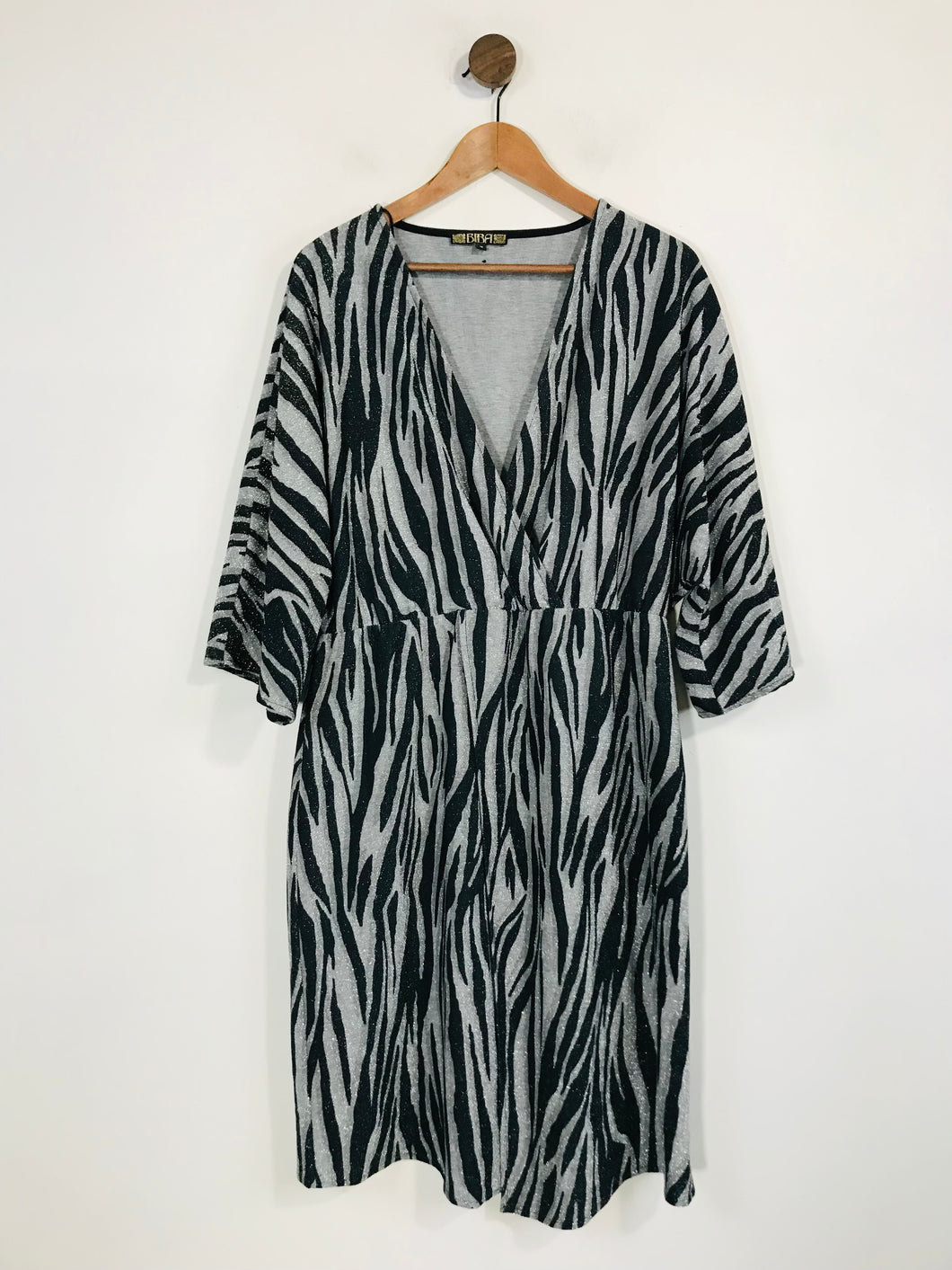Biba Women's Sparkle Zebra Wrap Dress | UK18 | Multicoloured