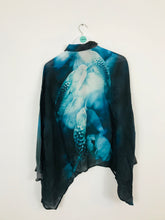 Load image into Gallery viewer, Religion Womens Sheer Oversized Shirt | S | Blue
