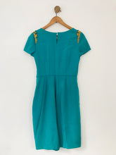 Load image into Gallery viewer, Nocturne Women&#39;s Silk Beaded Sheath Dress | UK10 | Green
