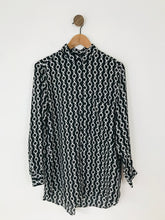 Load image into Gallery viewer, Zara Women’s Chain Print Long Sleeve Shirt | M UK10-12 | Black White
