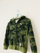 Load image into Gallery viewer, Abercrombie Kid’s Camo Zip-Up Hooded Sweatshirt | Age 7-8 | Green
