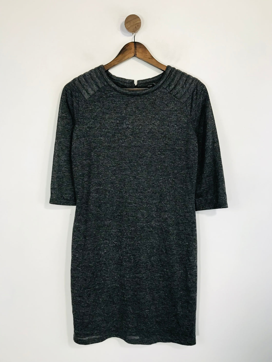 Mango Women's Knit Bodycon Dress | M UK10-12 | Grey