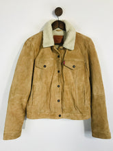 Load image into Gallery viewer, Levi’s Women&#39;s Faux Fur Suede Bomber Jacket | L UK14 | Brown
