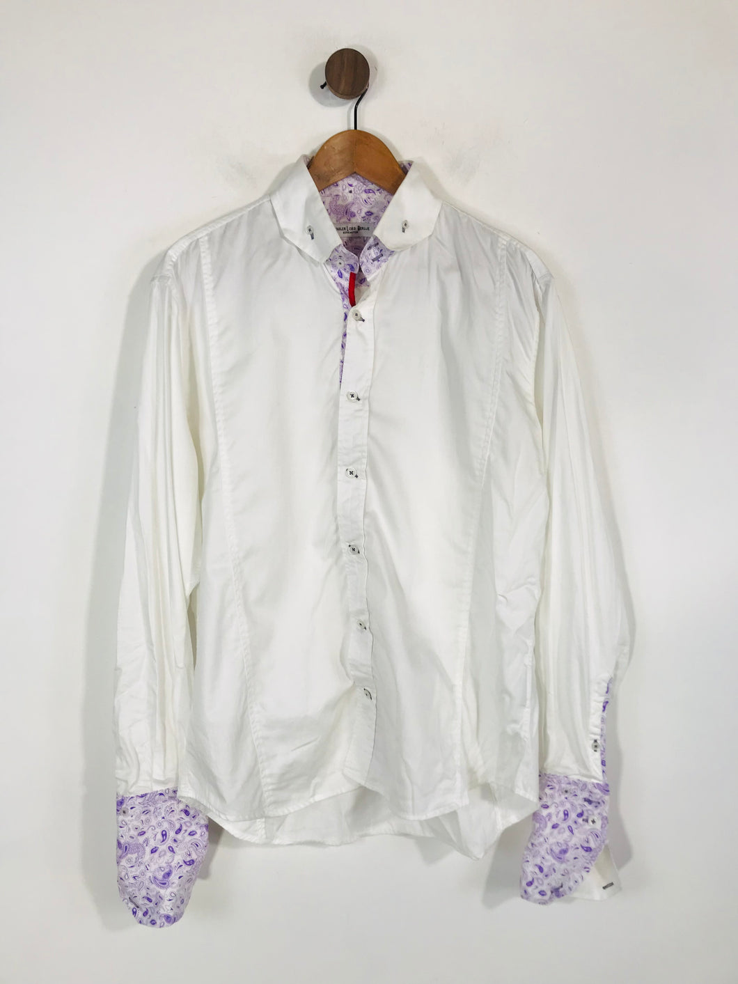 Jiggler Lord Berlue Men's Cotton Smart Button-Up Shirt | XL | White