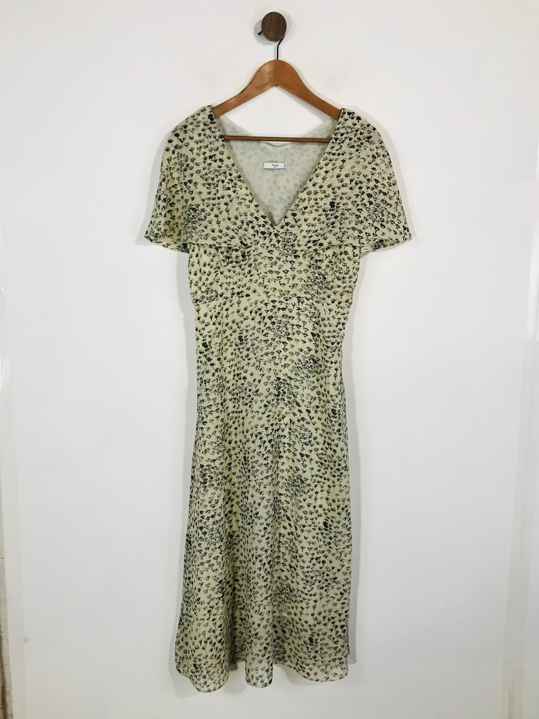 Mango Women's Floral Maxi Dress | M UK10-12 | Beige