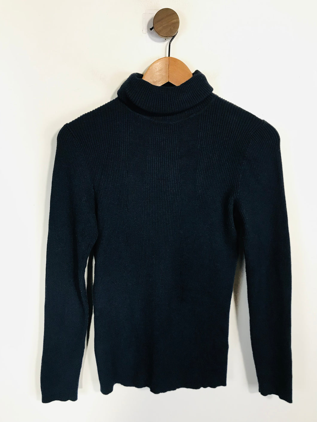 Modern Rarity Women's Ribbed Roll Neck Jumper | UK8 | Blue