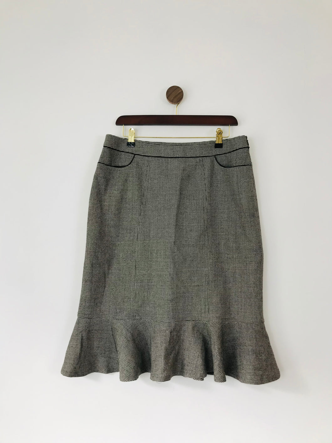 Jaeger Women’s Wool Peplum Pencil Skirt | UK14 | Grey