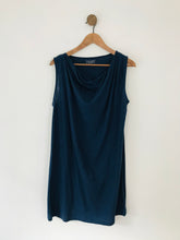 Load image into Gallery viewer, Toast Women&#39;s Draped Neck Shift Dress | UK14 | Blue
