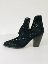 Load image into Gallery viewer, And/Or John Lewis Women&#39;s Cut-out Stud Heels | 40 UK7 | Black
