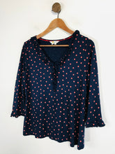Load image into Gallery viewer, Boden Women&#39;s Polka Dot Long Sleeve T-Shirt | UK12 | Blue
