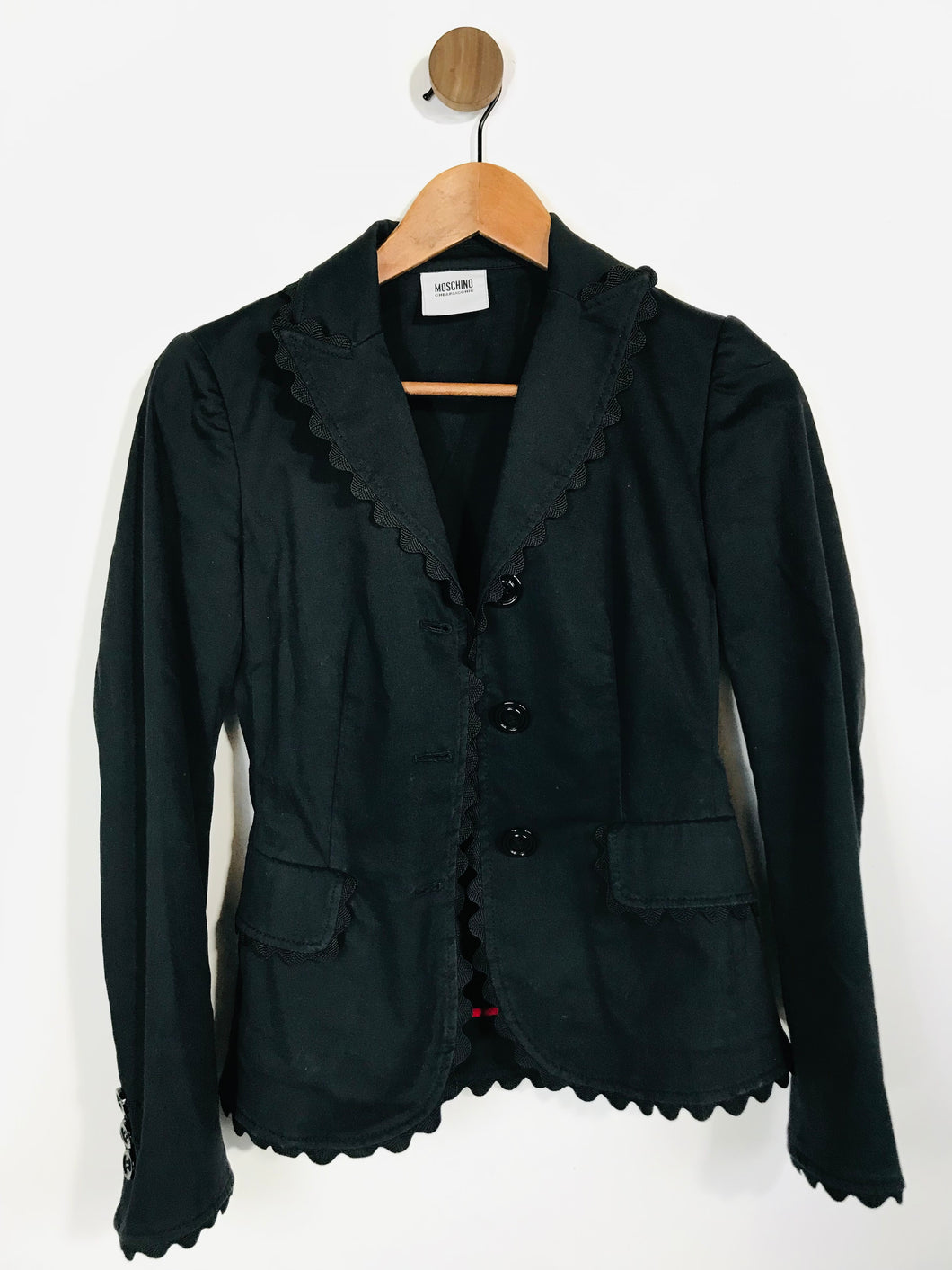 Moschino Women's Cotton Blazer Jacket | UK6 | Black