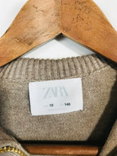 Load image into Gallery viewer, Zara Women&#39;s Zip Cropped Cardigan | UK10 | Beige

