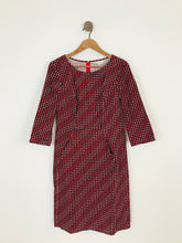 Load image into Gallery viewer, Boden Women’s Polka Dot Long Sleeve Corduroy Sheath Dress | UK10 | Red
