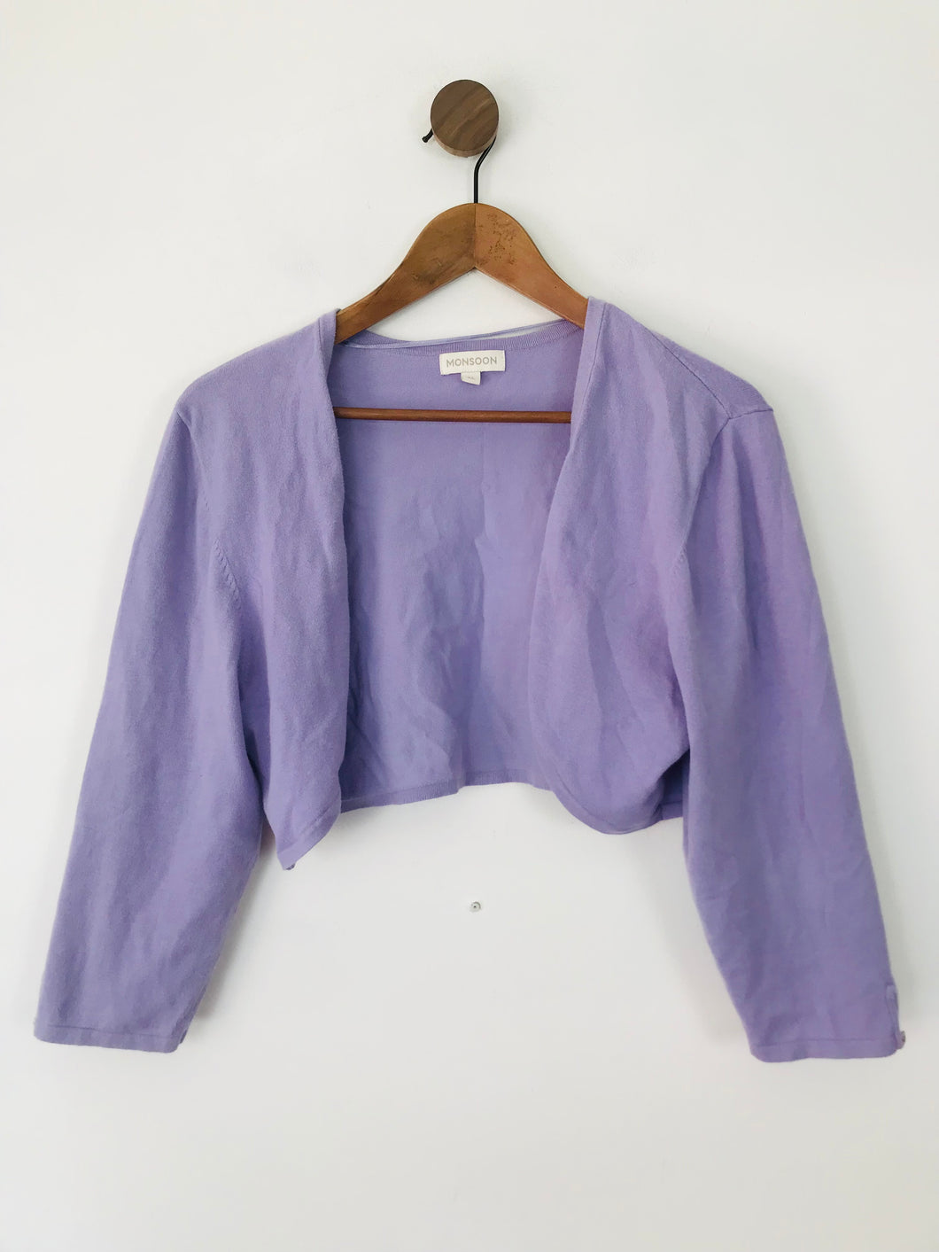 Monsoon Women's Crop Cardigan | XL | Purple