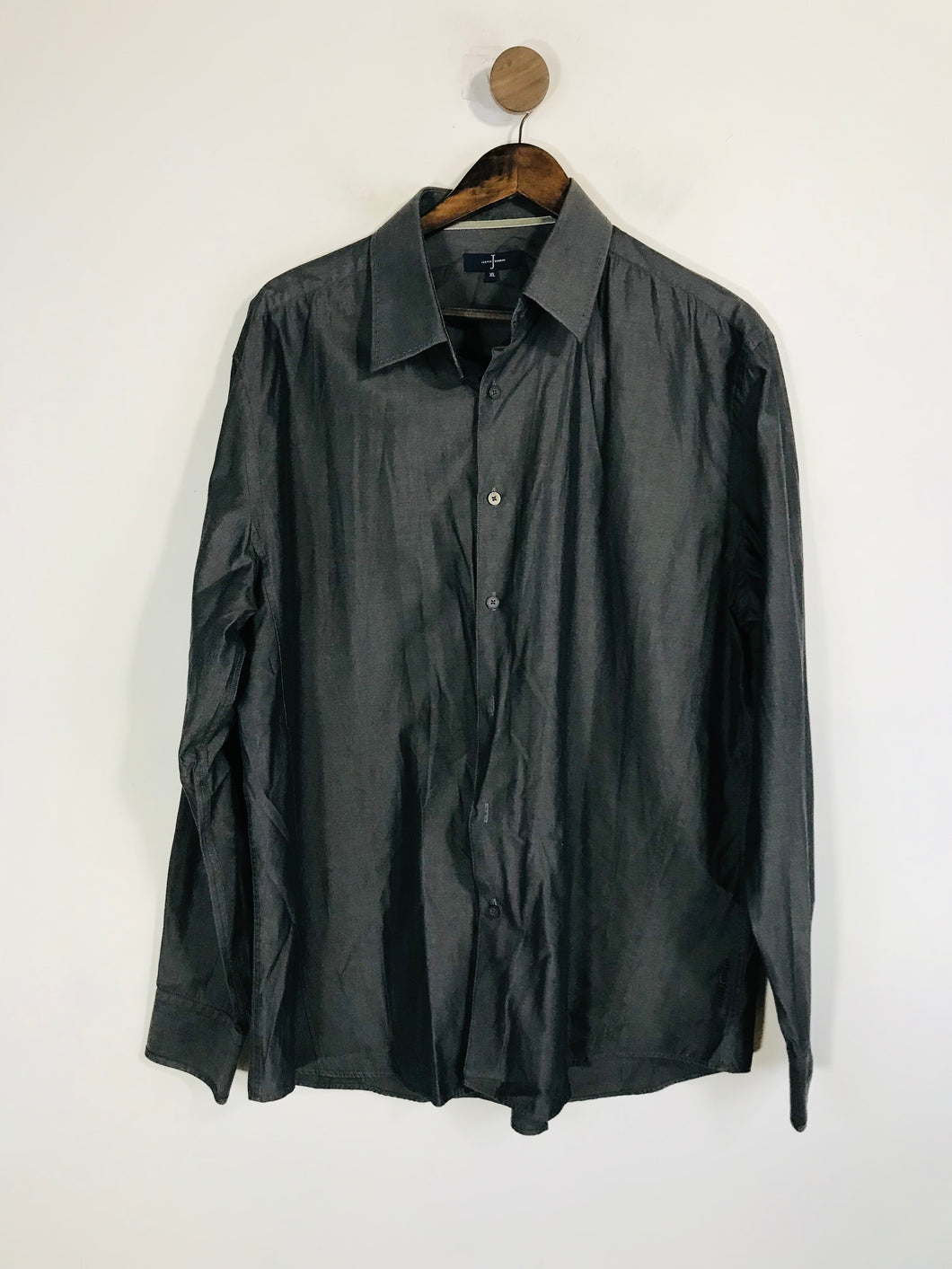 Jasper Conran Men's Cotton Button-Up Shirt | XL | Grey