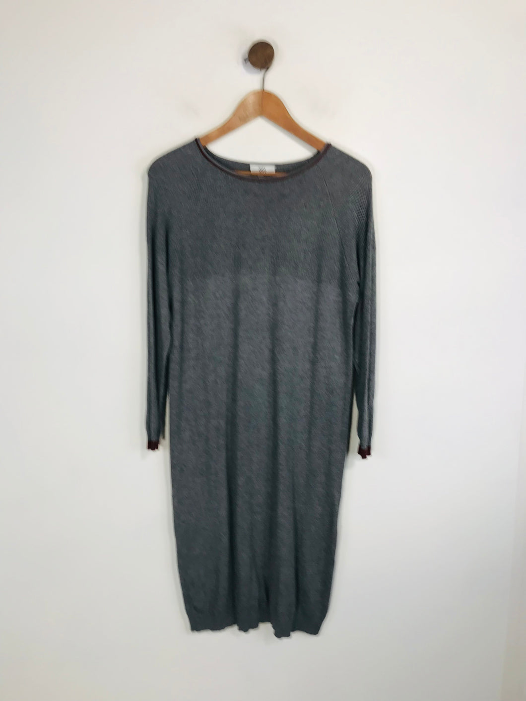 Noa Noa Women's Knit Ribbed Sheath Dress | XS UK6-8 | Grey