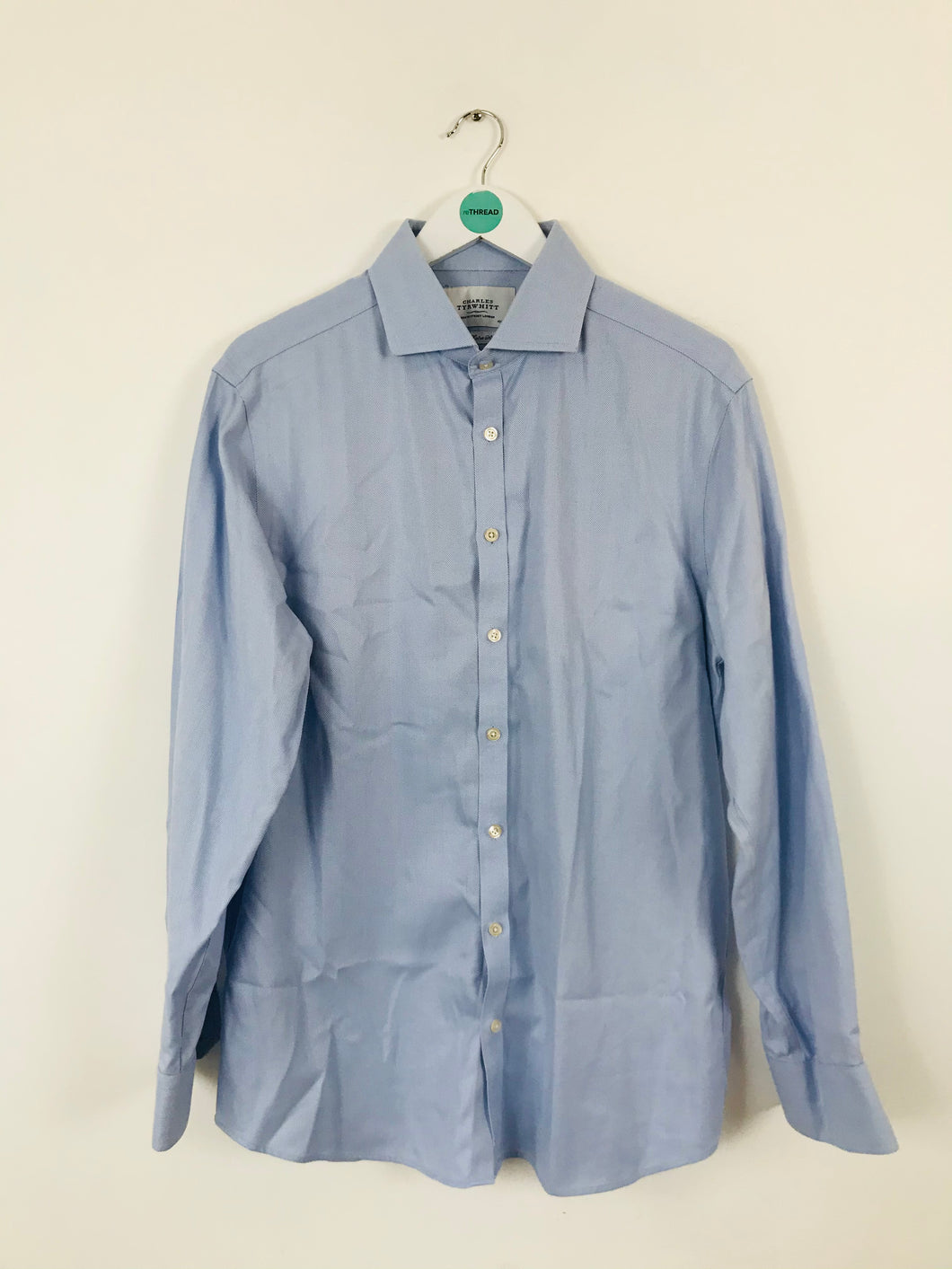Charles Tyrwhitt Men’s Long Sleeve Extra Slim Fit Shirt | 42 XL | Blue
