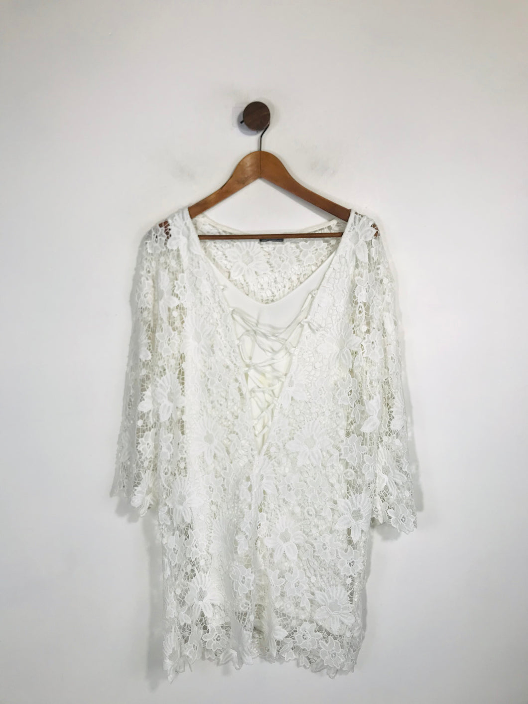 Zara Women's Floral Lace Shift Dress | UK10 | White ReThread Zara Women's Floral Lace Shift Dress | UK10 | White ReThread