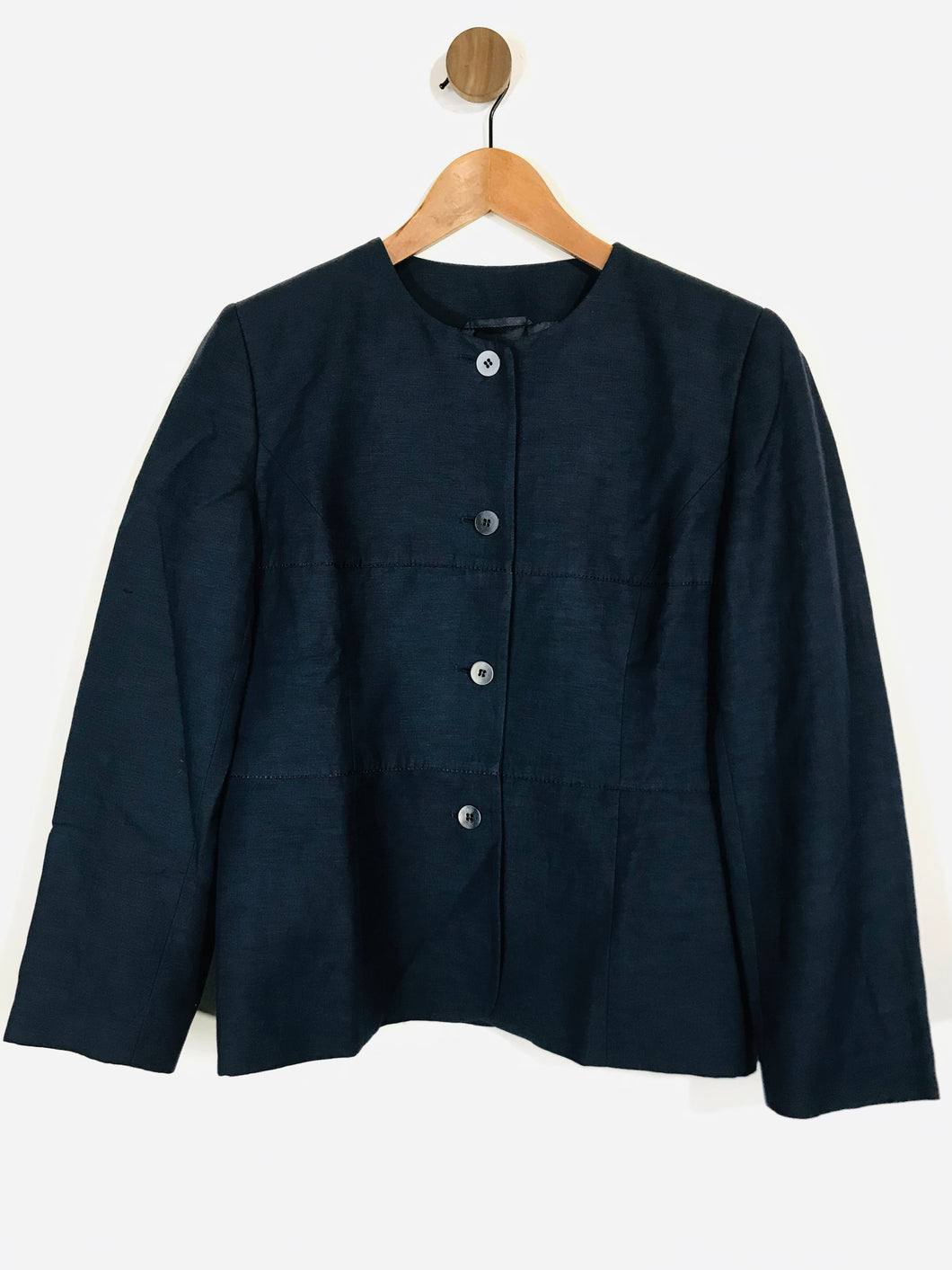 Precis Women's Linen Blazer Jacket | UK14 | Blue