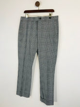 Load image into Gallery viewer, Aquascutum Women&#39;s Check Gingham Smart Trousers | IT44 UK12 | Grey

