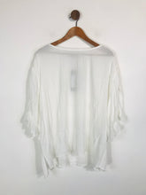 Load image into Gallery viewer, Sosandar Women&#39;s Boho Frill Sleeve Blouse NWT | UK20 | White
