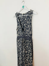 Load image into Gallery viewer, Fat Face Women’s Paisley Deep V Neck Maxi Dress | UK14 | Navy Blue
