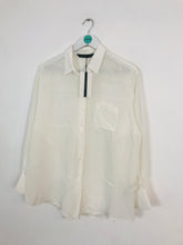 Load image into Gallery viewer, Zara Women’s 100% Silk Oversized Shirt NWT | M UK10-12 | White
