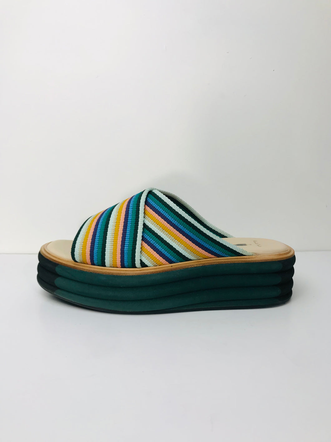 Paul Smith Women's Striped Boho Sliders Sandals | EU40 UK7 | Multicolour