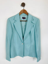 Load image into Gallery viewer, August Silk Women&#39;s Silk Vintage Blazer Jacket | UK12 | Blue
