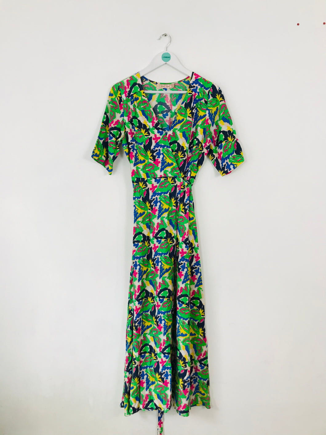 Traffic People Women’s Abstract Print Wrap Maxi Dress | UK8 | Multicoloured