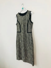 Load image into Gallery viewer, Hobbs Women’s Tweed Midi Shift Dress | UK12 | Black Grey
