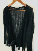 Load image into Gallery viewer, L.K Bennett Women&#39;s Crop Crochet Cardigan | M UK10-12 | Black
