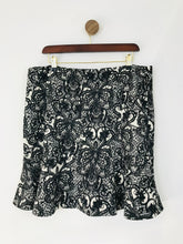 Load image into Gallery viewer, Episode Women&#39;s Lace Print A-Line Skirt | UK16 | Black
