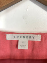 Load image into Gallery viewer, Trenery Women&#39;s Linen Shirt Dress | UK12 | Pink
