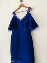 Load image into Gallery viewer, Tadashi Shoji Women&#39;s Ribbed Bodycon Dress | L UK14 | Blue
