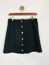 Load image into Gallery viewer, Moon Mood Women&#39;s Suede High Waist Mini Skirt | M UK10-12 | Black
